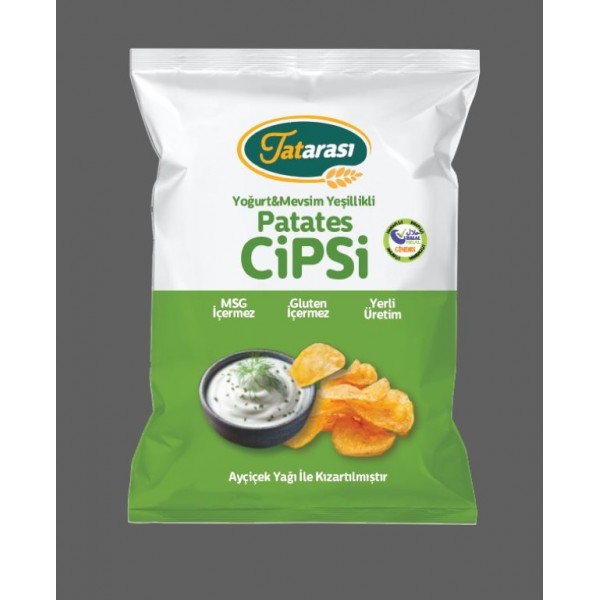 TATARASI YOĞURTLU MEVSİM YEŞİLLİKLİ PATATES CİPSİ 70 Gr